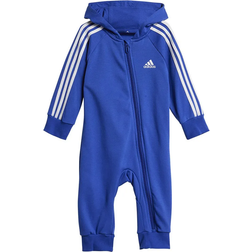 Adidas Infant Essentials 3-Stripes French Terry Bodysuit - Semi Lucid Blue/White