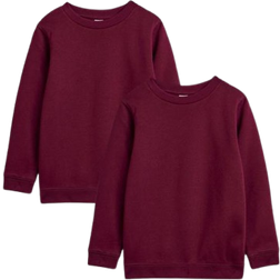 Tu Kid's Crew Neck Sweatshirt 2-pack - Dark Red