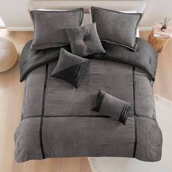 Madison Park Micro Corduroy Bedspread Gray (264.16x233.7)