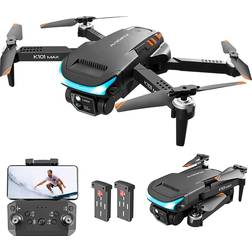 Topchances Drohne mit Kamera HD 1080P, FPV WiFi Live Übertragung Drohne für Kinder Anfänger, 2 Akku lange Flugzeit, Flugbahnflug,Hindernisvermeidung, One Key Start/Landen, Headless Modus