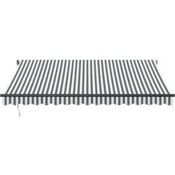 vidaXL Markis Automatiskt Infällbar Antracit Vit 400x300 cm
