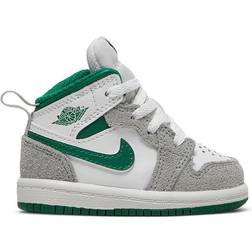 Nike Air Jordan 1 Mid SE TD - White/Light Smoke Grey/Pine Green