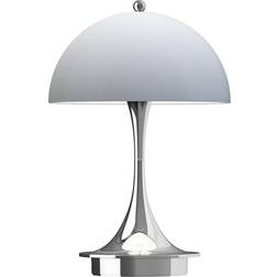 Louis Poulsen Panthella 160 Portable Chrome Opal Grey Table Lamp 23.8cm