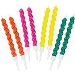 Talking Tables Brights Twirl Cake Candles Pack of 8