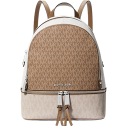 Michael Kors Rhea Medium Color Block Logo Backpack - Dkcmlmelange