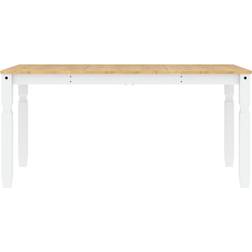 vidaXL Corona White/Natural Spisebord 80x160cm