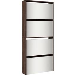 vidaXL 4-Tier Brown Oak Skoställ 63x134cm