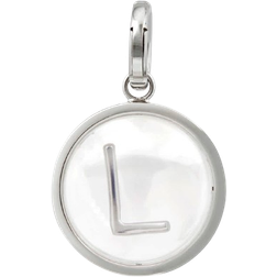 Burberry Marbled Alphabet Charm - Silver/Mother Of Pearl