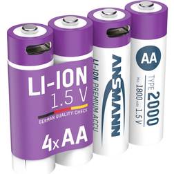 Ansmann 1312-0036 Li-Ion Akkus Mignon AA Typ 2000 min. 1800 mAh 4er Karton