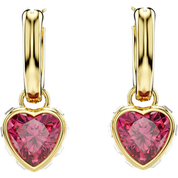 Swarovski Chroma Drop Earrings - Gold/Red/Transparent