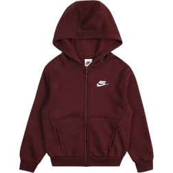 Nike Older Kid's Sportswear Club Fleece Hoodie - Burgundy Crush/White (FD3004-652)