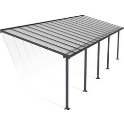 Canopia by Palram Gris Canopia Pergola Marquesina De Aluminio 3X9.8 m Gris