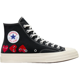 Converse x Comme des Garçons PLAY Chuck 70 Multi Heart High Top - Black/High Risk Red/Egret