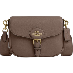 Coach Amelia Saddle Bag - Pebbled Leather/Gold/Dark Stone