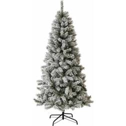 Wilko Flocked Fir Green Christmas Tree 213cm