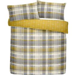 Dreams & Drapes Connolly Duvet Cover Grey, Yellow (200x200cm)