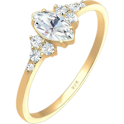 Elli Solitaire Engagement Ring - Gold/Transparent