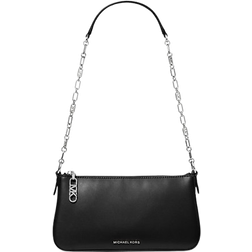 Michael Kors MK Sac de soirée Empire de taille moyenne en cuir à maillons Noir ONE SIZE