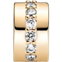 Pandora Clear Sparkling Row Clip Charm - Gold/Transparent