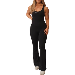 Gtech Valiant Hollow Out Flared Jumpsuit - Black