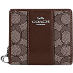 Coach Snap Wallet In Signature Jacquard - Non Leather/Silver/Oak/Maple