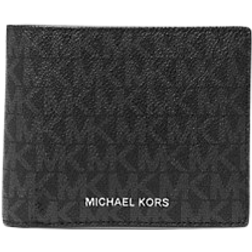 Michael Kors Cooper Logo Billfold Wallet With Passcase - Black