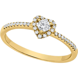 Macy's Heart Halo Engagement Ring - Gold/Diamonds