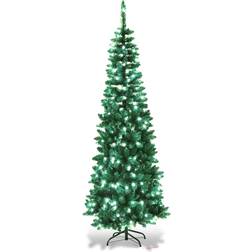 Shatchi 8Ft Pencil Green / White Christmas Tree 70cm