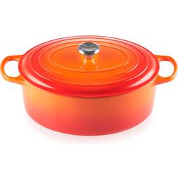 Le Creuset Volcanic Signature Cast Iron Oval med låg