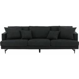 Venture Home Sophia Black Sofa 259cm 3 Seater