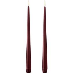 Ester & Erik LED Light Deep Wine LED Candle 33cm 2pcs