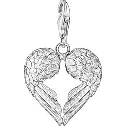 Thomas Sabo Winged Heart Charm Pendant - Silver