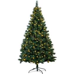 Christmas Tree World Pre-lit Majestic Dew Green Christmas Tree 210cm