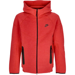 Nike Men's Sportswear Tech Fleece Windrunner Full Zip Hoodie - Light University Red Heather/Black