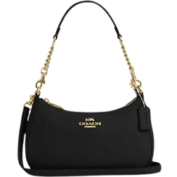 Coach Teri Shoulder Bag - Pebbled Leather/Gold/Black