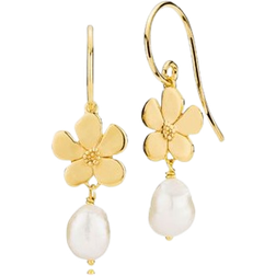 Izabel Camille Pansy Earrings - Gold/Pearls