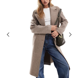 Bershka Oversized Tailored Coat - Taupe