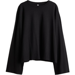 H&M Long Sleeved Cotton Top - Black