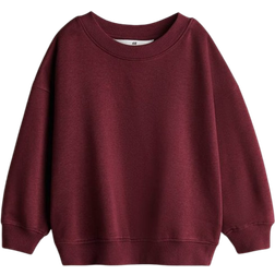 H&M Oversized Crew-Neck Sweatshirt - Dark Red