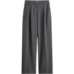 H&M Wide Trousers - Grey Mottled