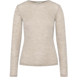 Pierre Robert Thin Wool Sweater - Stone Beige