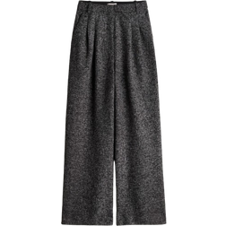 H&M Wide Trousers - Black Mottled