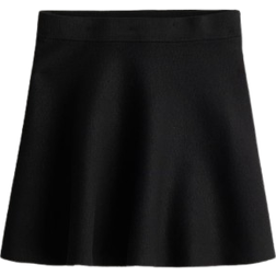 H&M Flared Knitted Skirt - Black