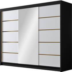 Mirjan24 Med Spegel 250x215 cm Vit Svart Garderob