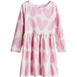 H&M Printed Cottan Dress - Pink/Hearts