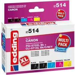 Edding Ink Ersätter Canon PGI-570XL - Svart/Cyan/Magenta/Gul