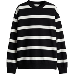 H&M Sweatshirt - Black/White Striped