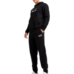 Emporio Armani EA7 Carbon Logo Overhead Tracksuit - Black