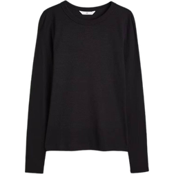 H&M Women's Modal Mix Ribbed Shirt - Black