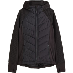 H&M Padded Outdoor Jacket with Hood - Black